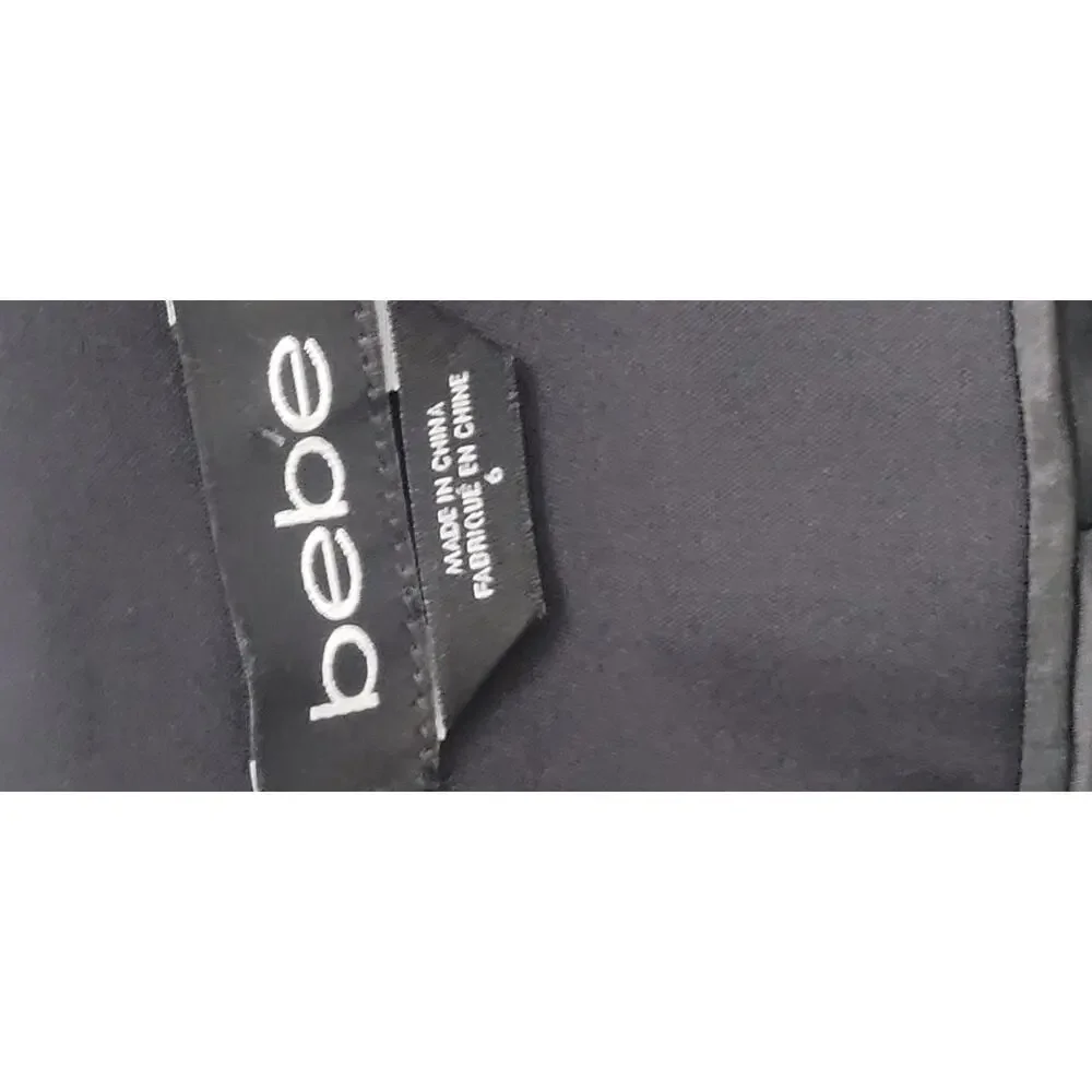 bebe Black‎ Peplum Zippered Jacket Size 6 (small)